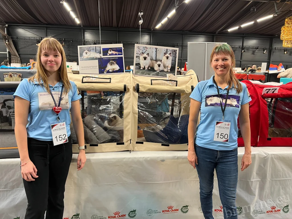 Exposition féline internationale WCF – stand d'exposition Saba Birman Cattery